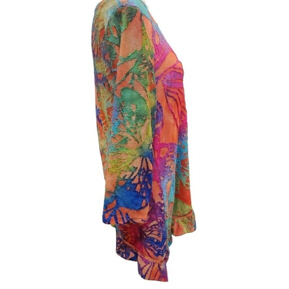 Kamana Abstract Tunic Size Large Boho Hippie Burn Out - Picture 4 of 8